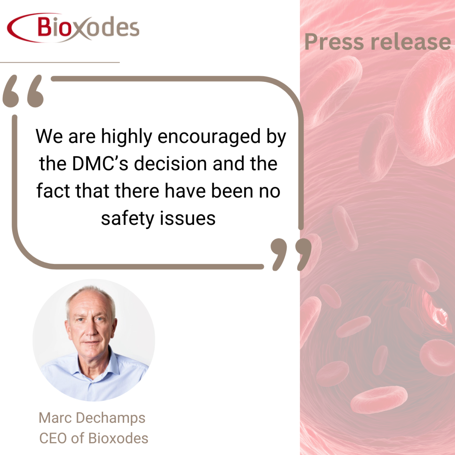 Bioxodes reports positive DMC meeting for BIOX-101  Phase 2a trial in intracerebral hemorrhagic stroke