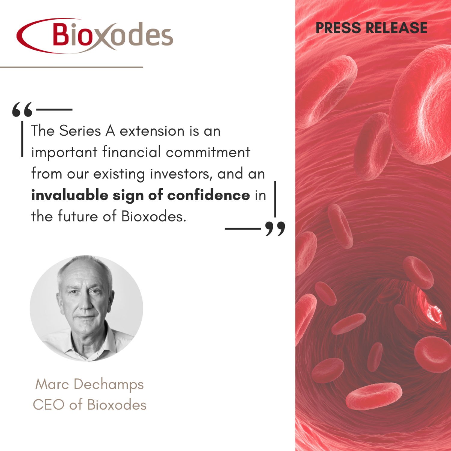 Bioxodes secures new funds to reach early 2025 milestones and pursue Series B financing