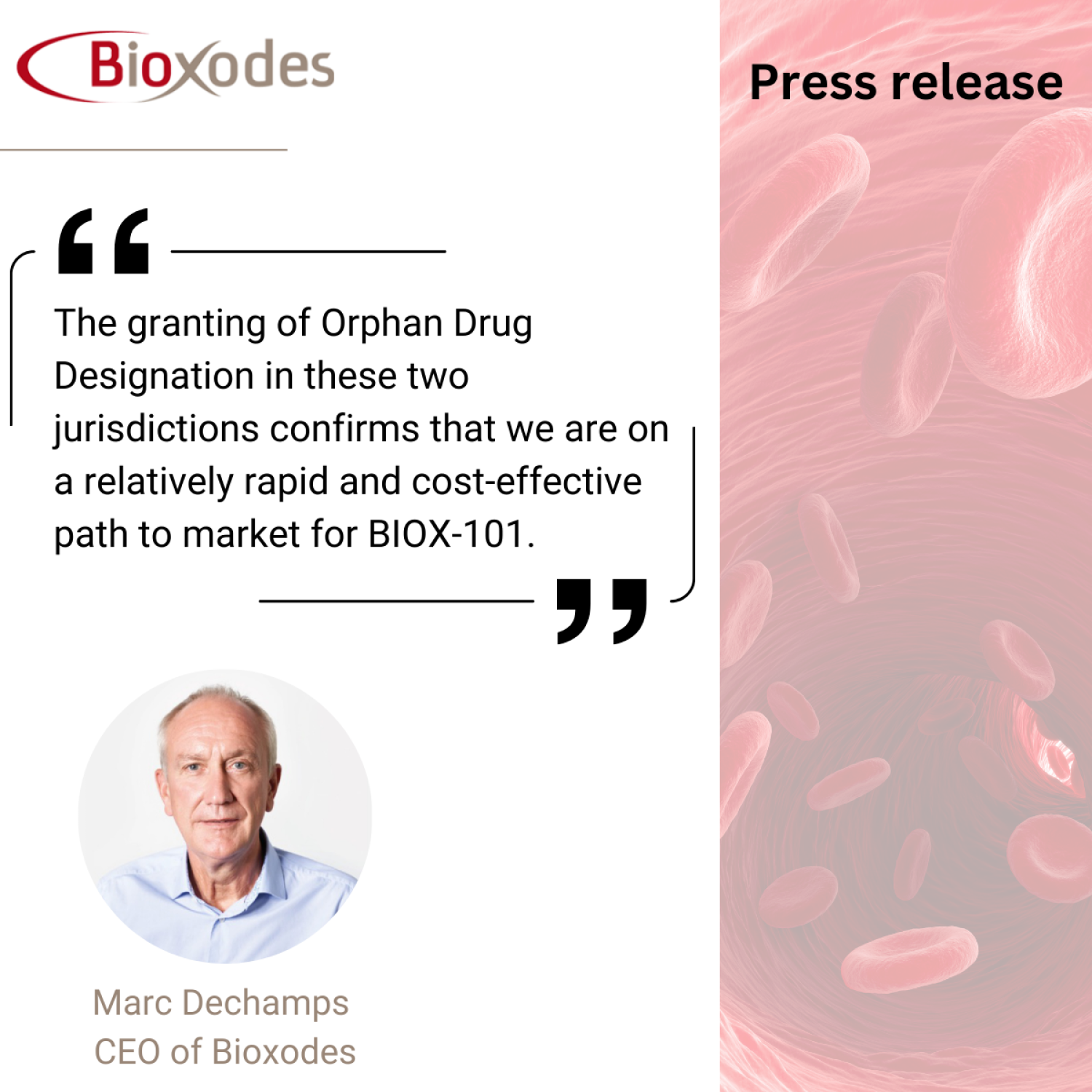 Bioxodes obtains Orphan Drug Designation for hemorrhagic stroke therapeutic candidate in US and Europe