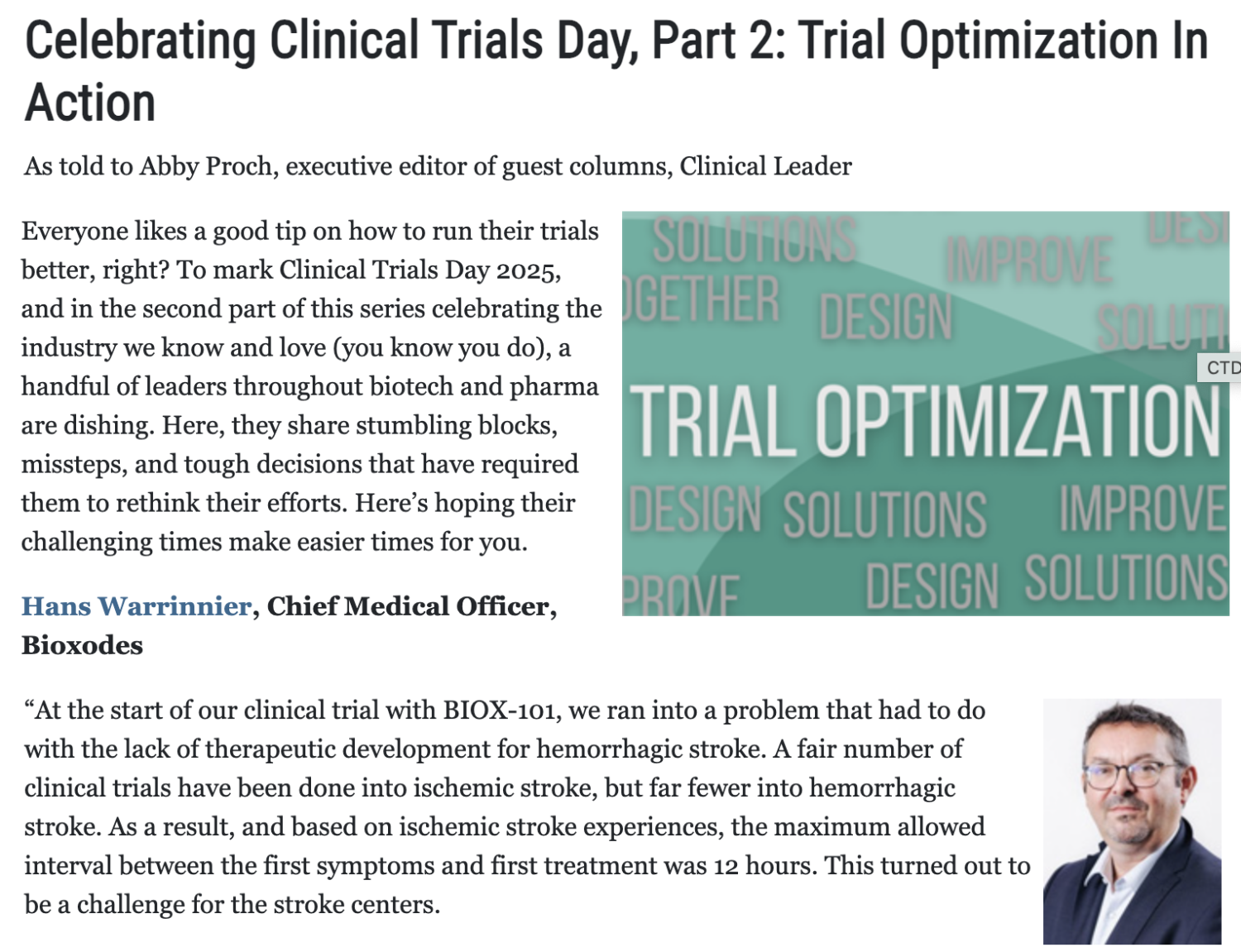 Celebrating Clinical Trials Day, Part 2: Trial Optimization In Action