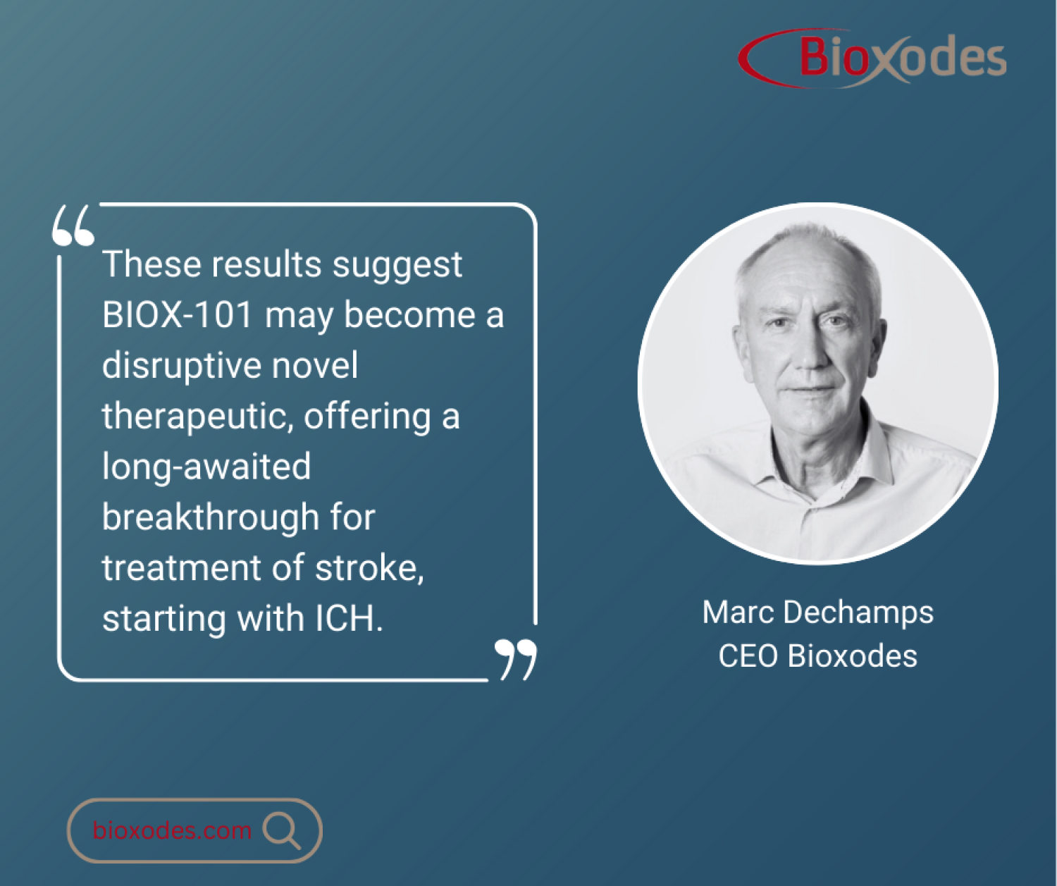 Bioxodes positive Phase 2a stroke data show breakthrough potential of innovative therapeutic candidate BIOX-101